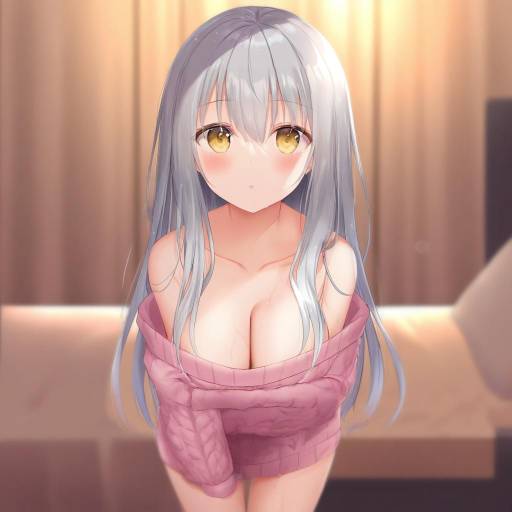 Anime Girl in Oversized Sweater