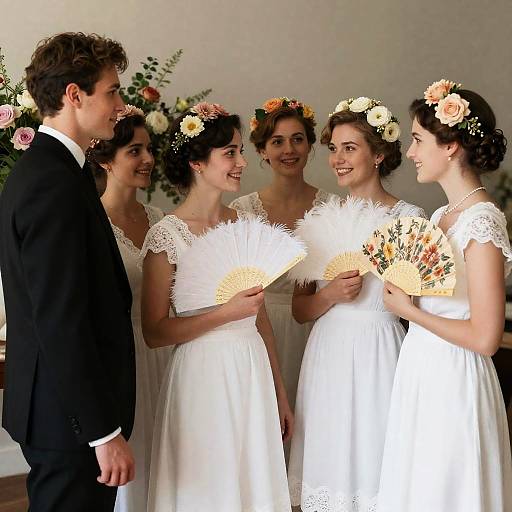 Vintage Gathering: Women in Elegant Attire