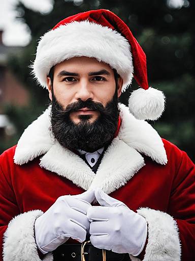 Victorian Santa Claus Costume Portrait