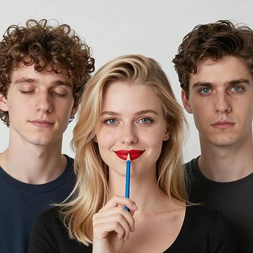 Three Diverse Faces Against a White Background