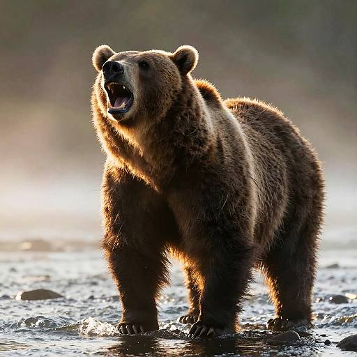 Epic Grizzly Bear at Golden Hour