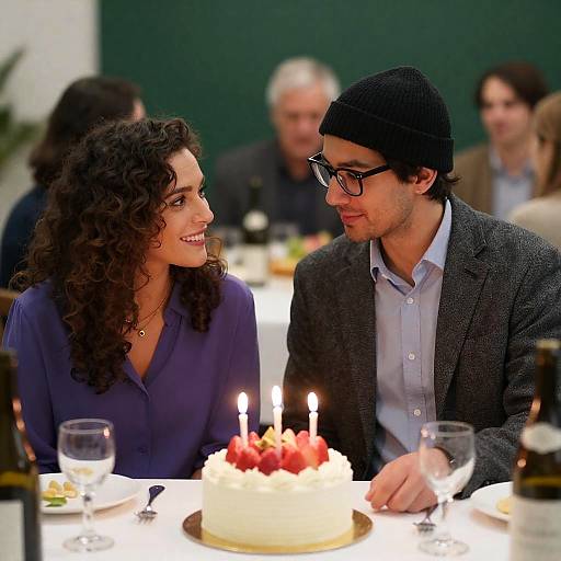 Intimate Dinner Celebration with Cake