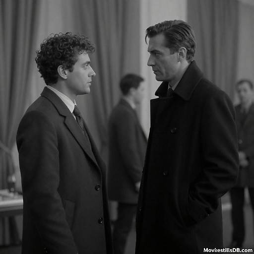 Intense Indoor Encounter in Black and White