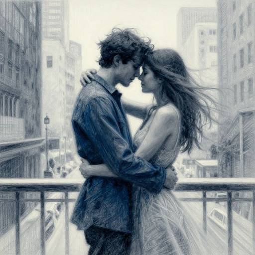 Ethereal Embrace in Urban Dreamscape