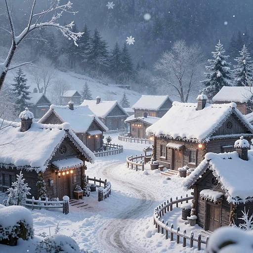 Enchanted Snowbound Fantasy Village