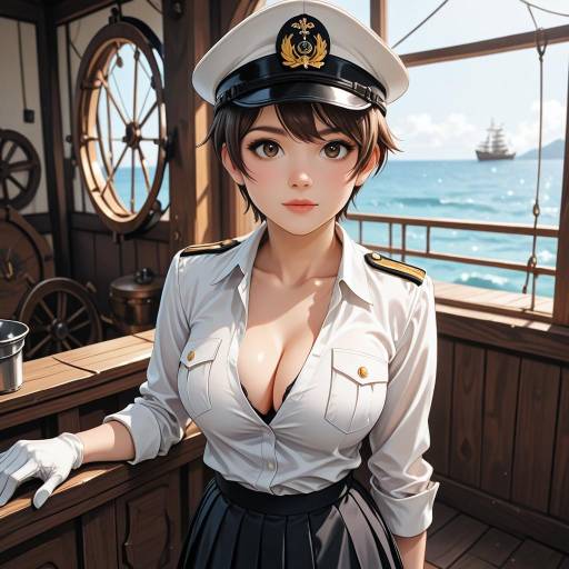 Confident Naval Admiral in Cowboy Shot