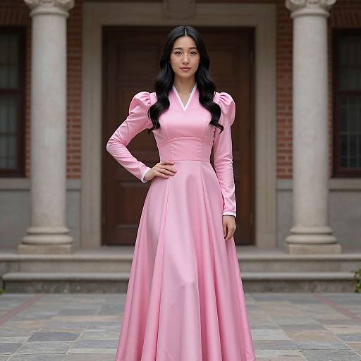 Mulan Inspired Pink Dress Costume