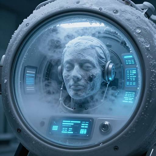 Cryostasis Chamber Interface in Blue