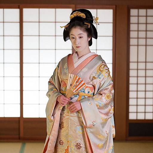 Heian Court Fujiwara Aristocrat Portrait