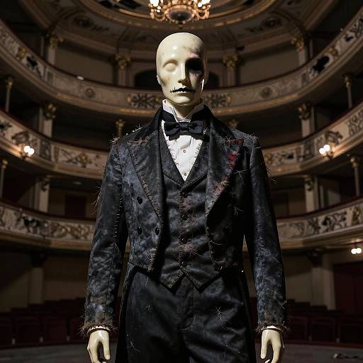 Haunting Faceless Mannequin in Victorian Tailcoat
