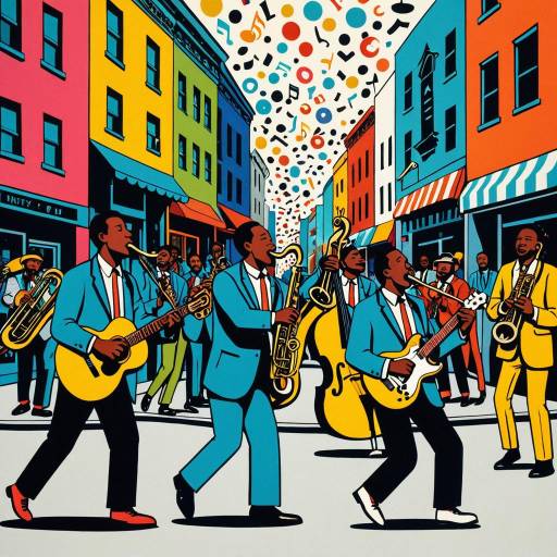 Vibrant Jazz Street Performance Art