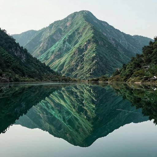 Emerald Glass Mountain Reflections