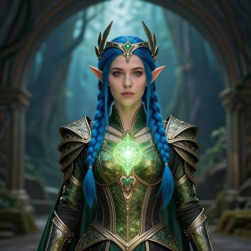 Elven Arcane Weaver Sorceress Portrait