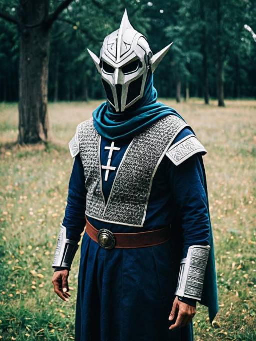 Man in Damodar Cosplay Costume in Forest