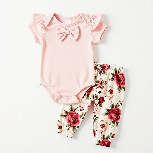 Adorable Pink Floral Baby Outfit