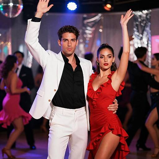 Dynamic Disco Dance Scene Photography