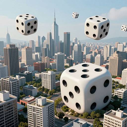 Gravity-Shifting Cityscape with Rolling Buildings