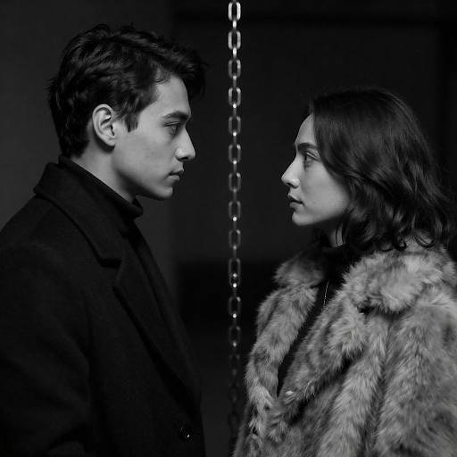 Intense Profile Portrait in Black and White