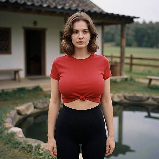 Woman in Rustic Inn with Eastman Style