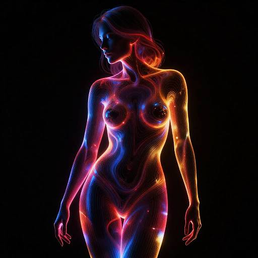 Prismatic Silhouette of a Woman