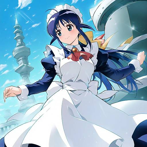 Illustration of Andou mahoro, mahoromatic in the style of Nao (ritsancrossover)