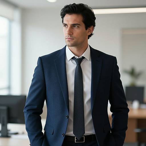Fit European Man in Office
