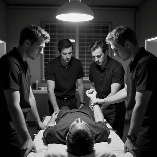 Dimly Lit Industrial Medical Examination