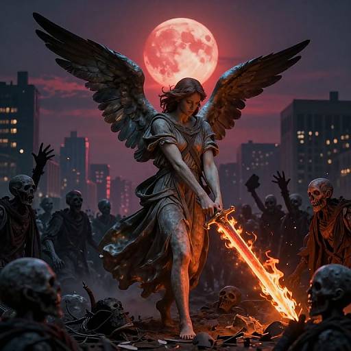 Angel vs Undead Battle in New York
