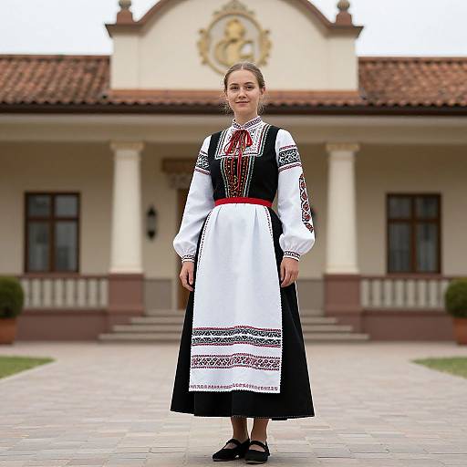 Woman in Traditional Folk Attire