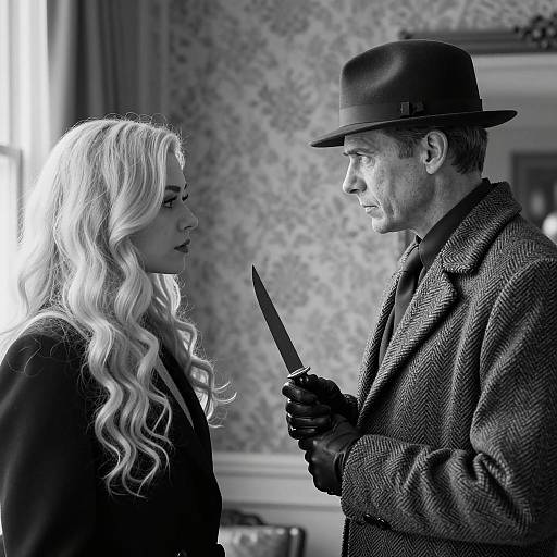 Black and White Vintage Standoff