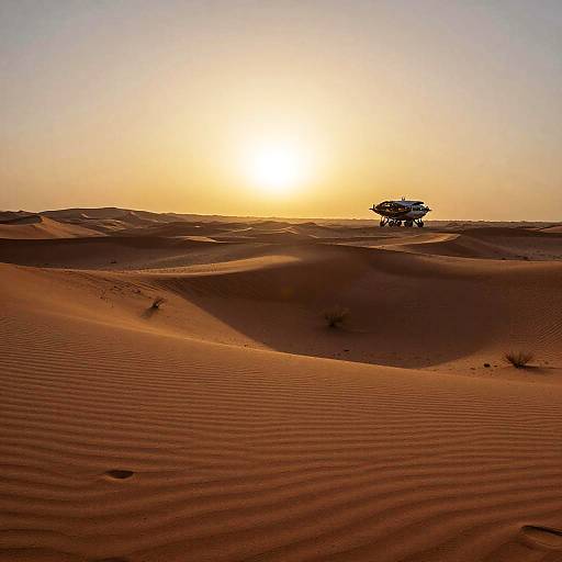 Arrakis Desert Sunset with Harvester