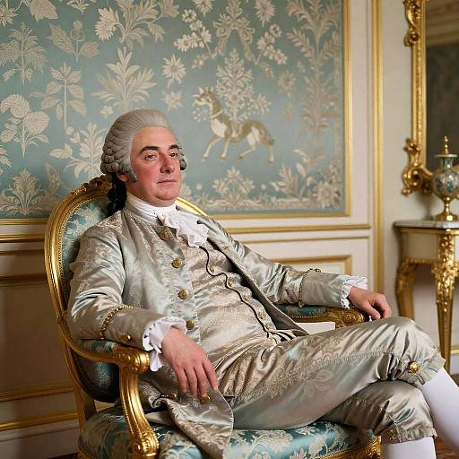 18th Century Dandy in Opulent Room