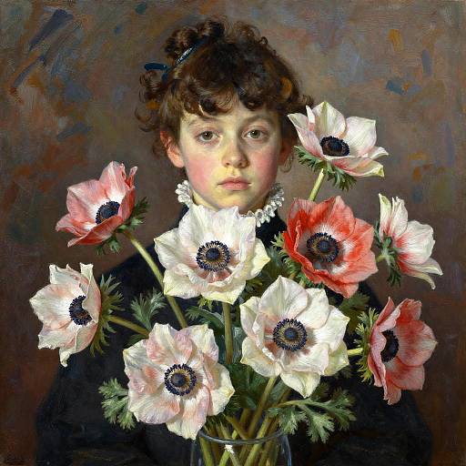 Radiant Anemone Bouquet in Whistler Style