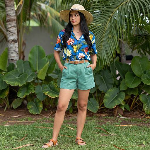 Tropical Casual Female Outfit