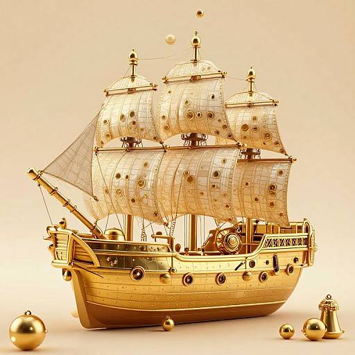 Golden Treasure Ship Design