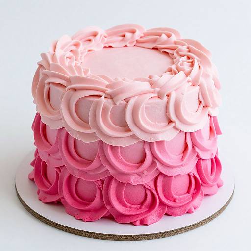 Ombre Rosette Birthday Cake