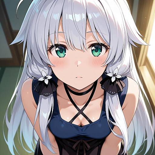 Illustration of Anceril sacred, shirokami project in the style of Hashi