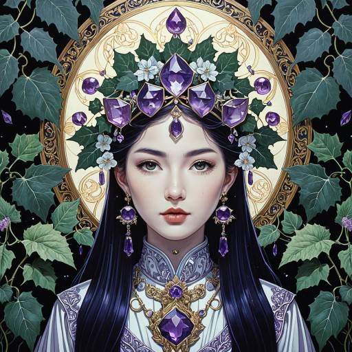 Goddess of Amethyst with Intricate Ivy Goddess of Amethyst with Intricate Ivy