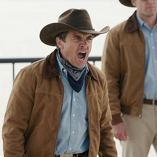 Intense Cowboy Confrontation Scene