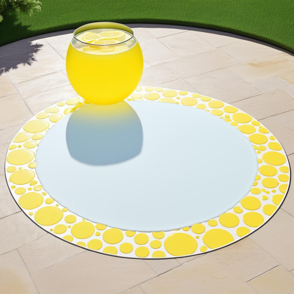 Realistic Lemonade Spill on Patio