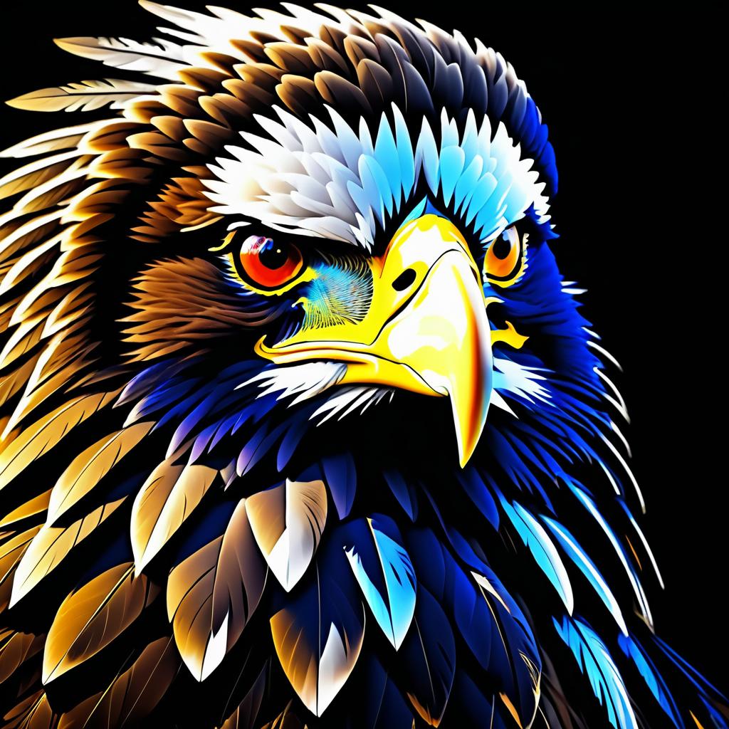 Majestic Eagle Portrait with Striking Features