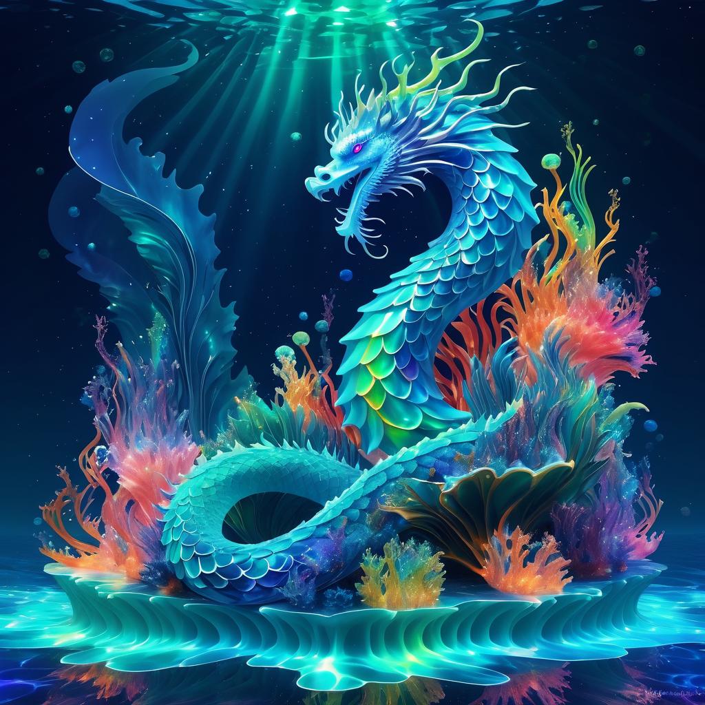 Abstract Sea Serpent Fantasy Artwork