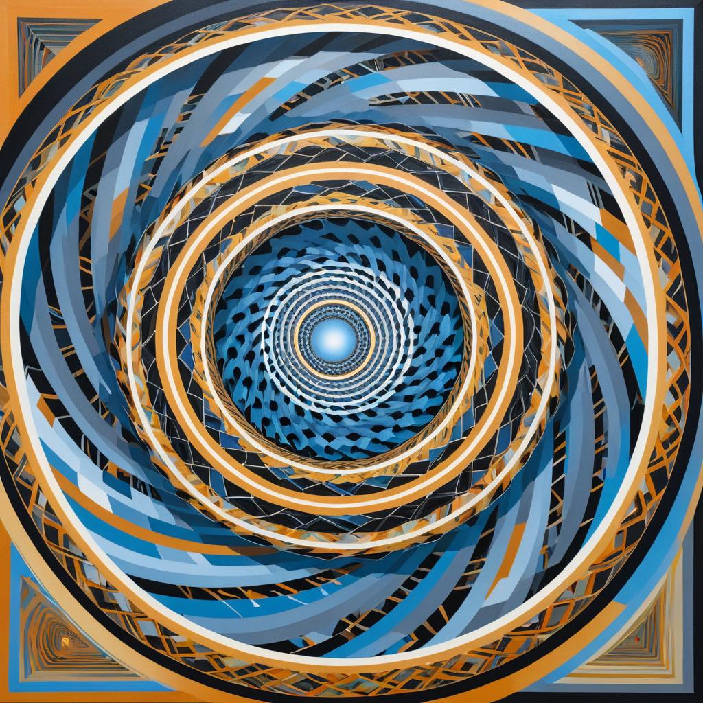 Intricate Escher-Inspired Infinite Loop Artwork