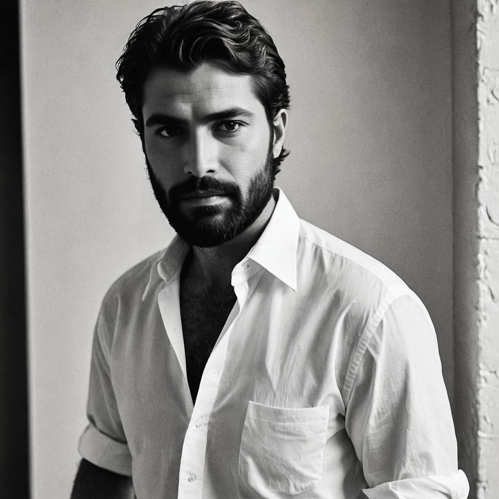 Elle Style Photo of Bearded Man