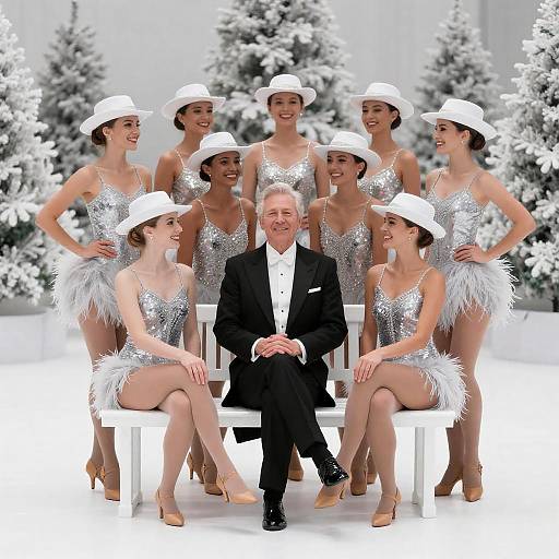 Elegant Dance Performance Amidst Winter Wonderland