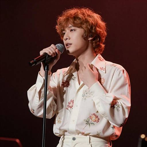 Retro Male Singer with Red Hair