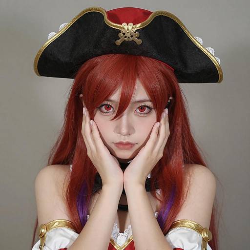 Portrait of Red-Haired Pirate Woman