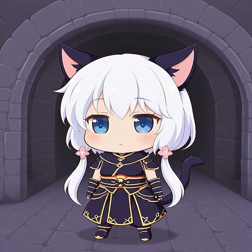 Illustration of Monk (final fantasy), final fantasy in the style of Gomashio (goma feet)