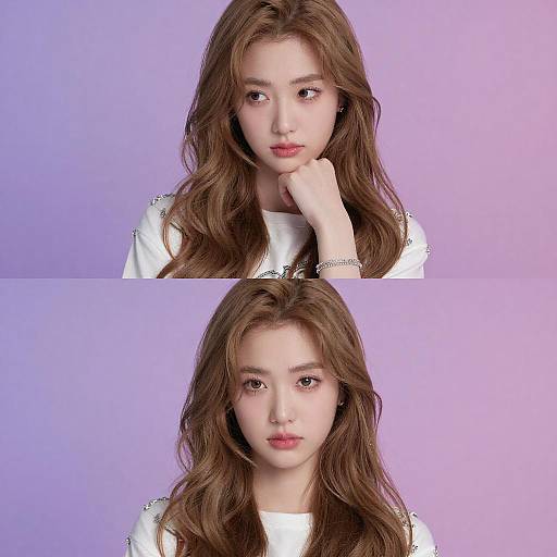 Portrait of Young Woman with Silver Accents