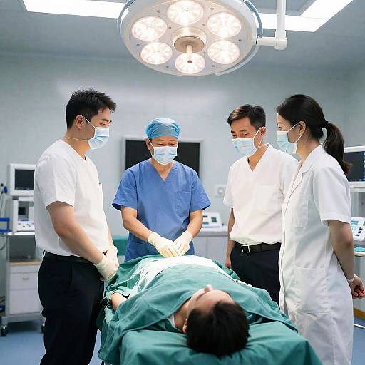 Medical Team in Hospital Operating Room